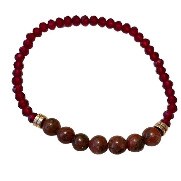⭐️3/$25⭐️ NWT Melrose And Market Red And Gold Bracelet Set - Picture 4 of 5